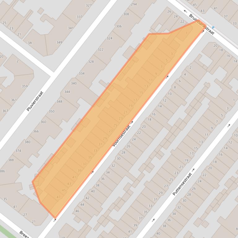 Kaart van postcodegebied 2583NX.