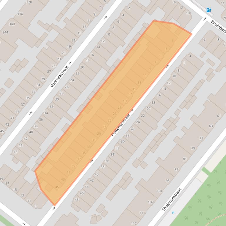 Kaart van postcodegebied 2583PA.