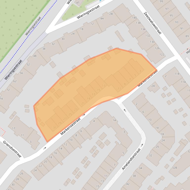 Kaart van postcodegebied 2583PE.