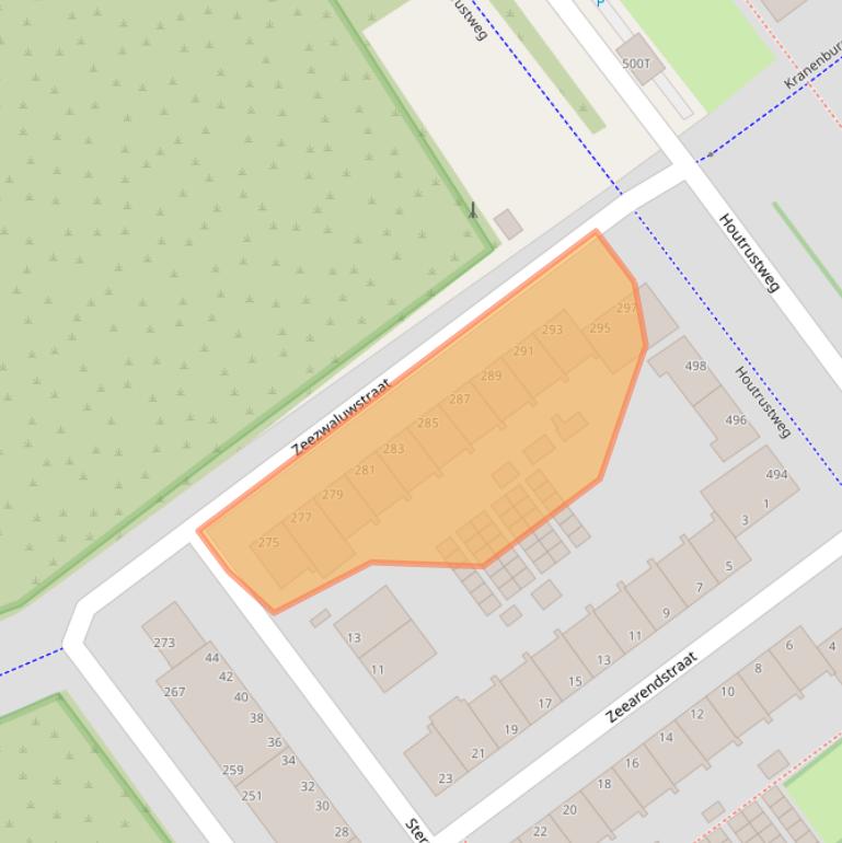 Kaart van postcodegebied 2583RR.