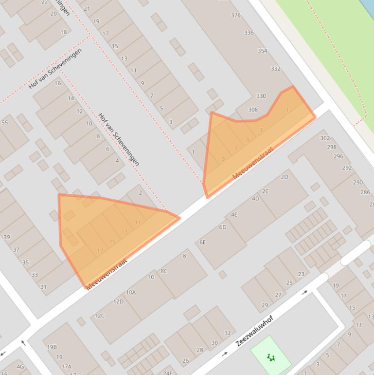 Kaart van postcodegebied 2583ST.