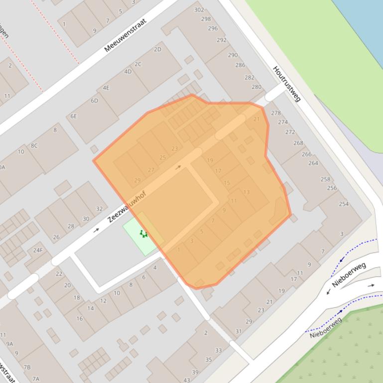 Kaart van postcodegebied 2583SX.