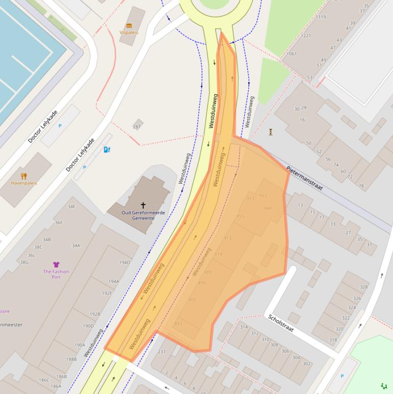 Kaart van postcodegebied 2583TM.