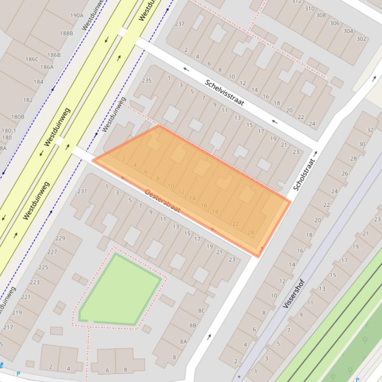 Kaart van postcodegebied 2583TV.