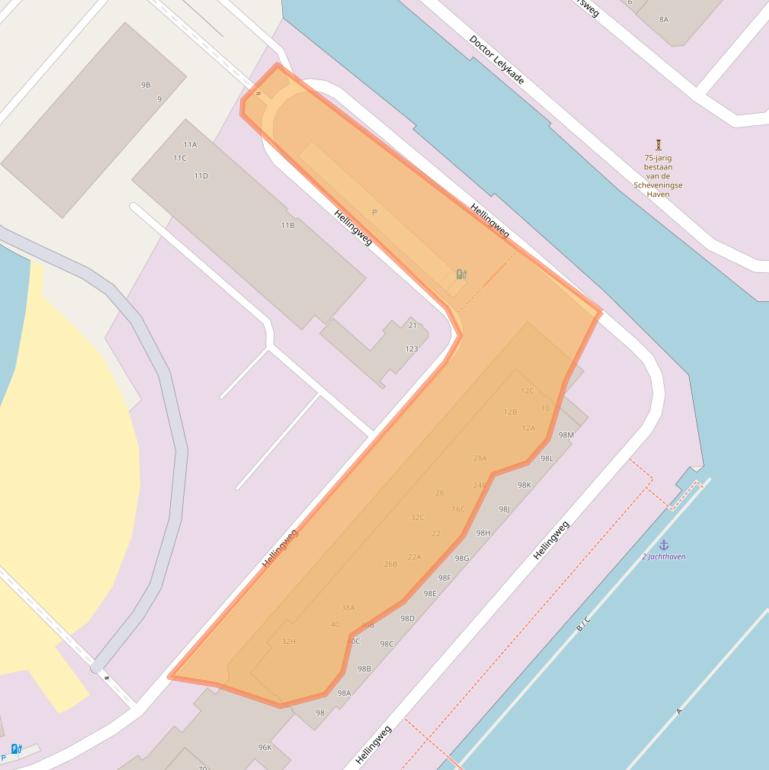 Kaart van postcodegebied 2583WG.