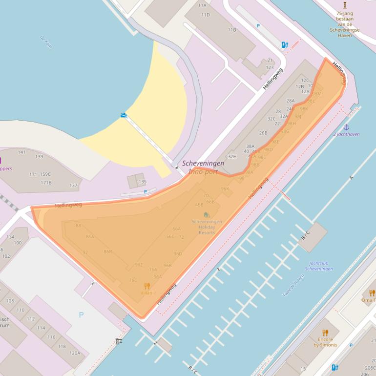 Kaart van postcodegebied 2583WH.