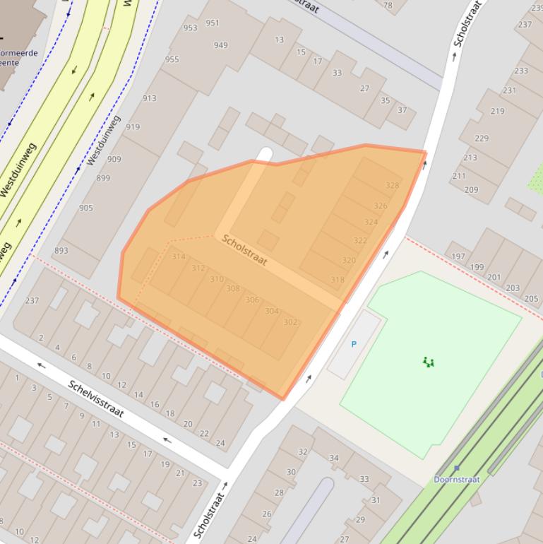 Kaart van postcodegebied 2583WK.