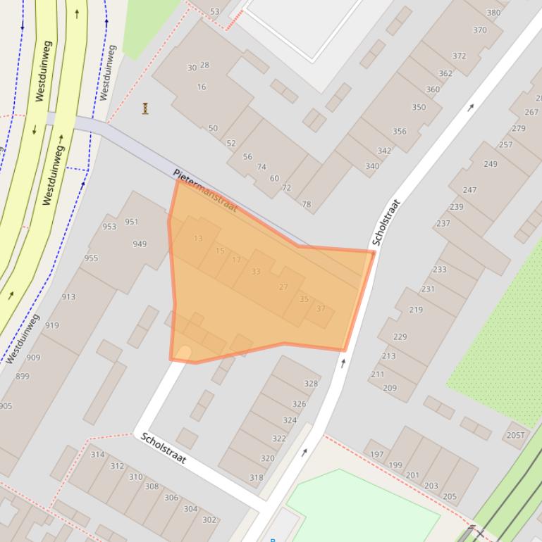 Kaart van postcodegebied 2583WV.