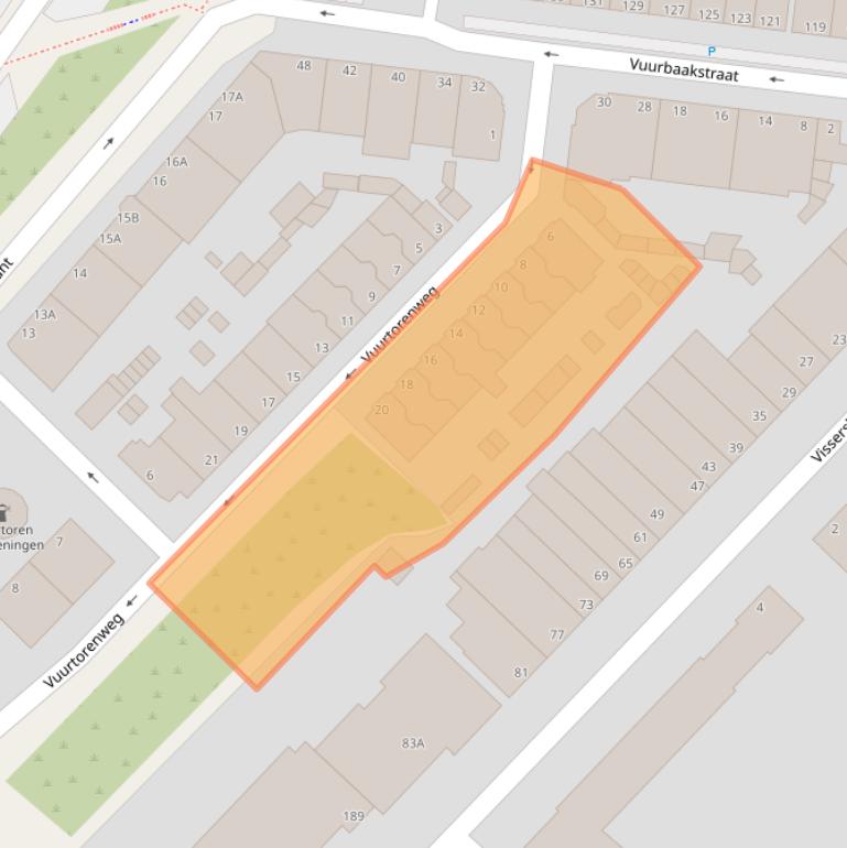 Kaart van postcodegebied 2583XM.