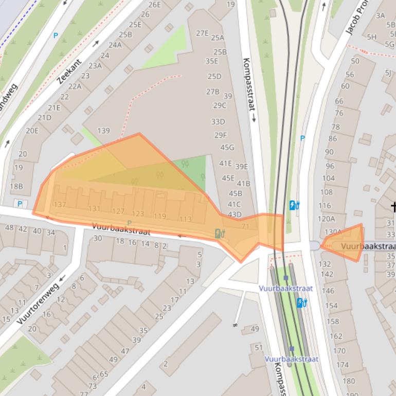 Kaart van postcodegebied 2583XN.