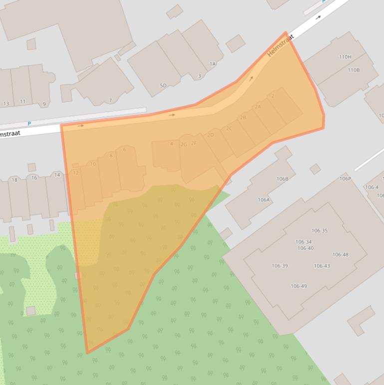 Kaart van postcodegebied 2584AS.