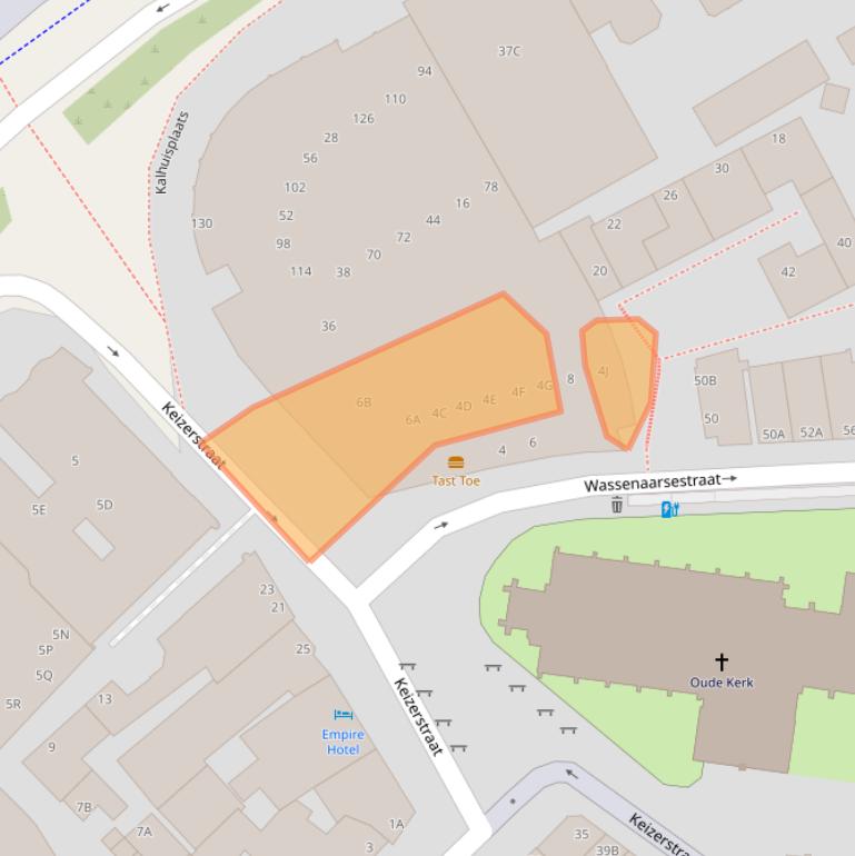 Kaart van postcodegebied 2584BH.