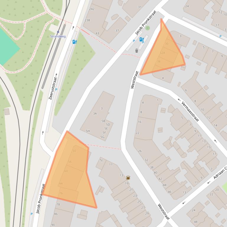 Kaart van postcodegebied 2584BT.