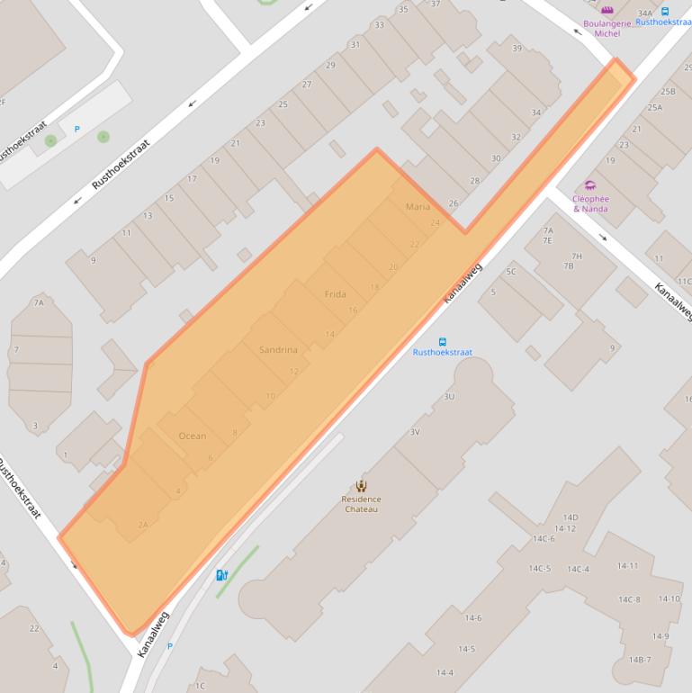 Kaart van postcodegebied 2584CJ.