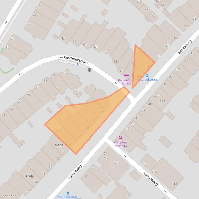 Kaart van postcodegebied 2584CK.