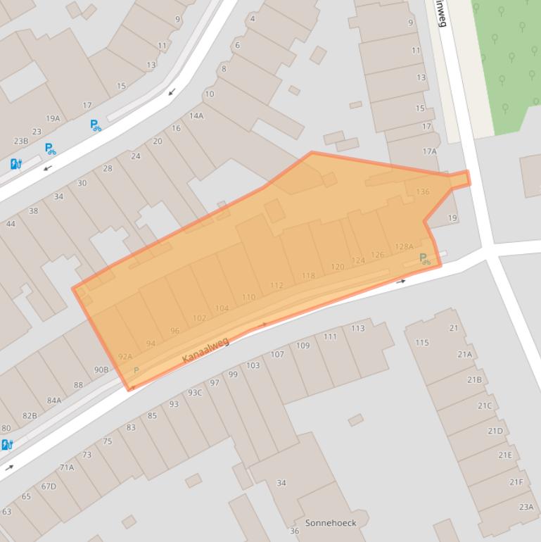 Kaart van postcodegebied 2584CN.