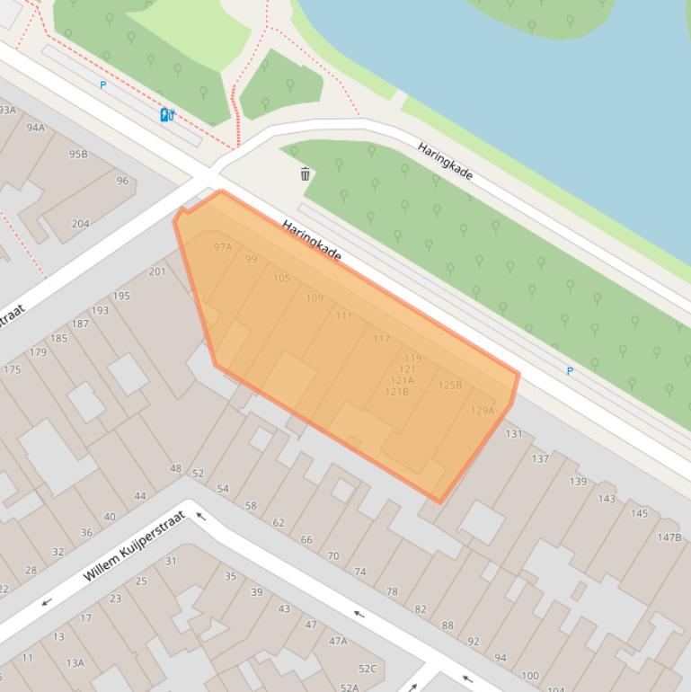 Kaart van postcodegebied 2584EC.