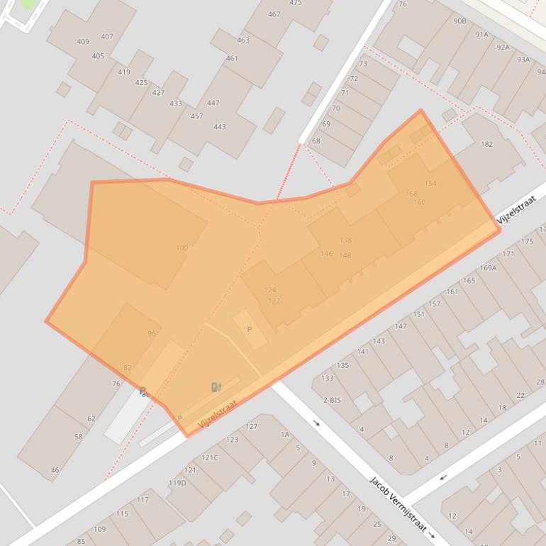 Kaart van postcodegebied 2584GR.