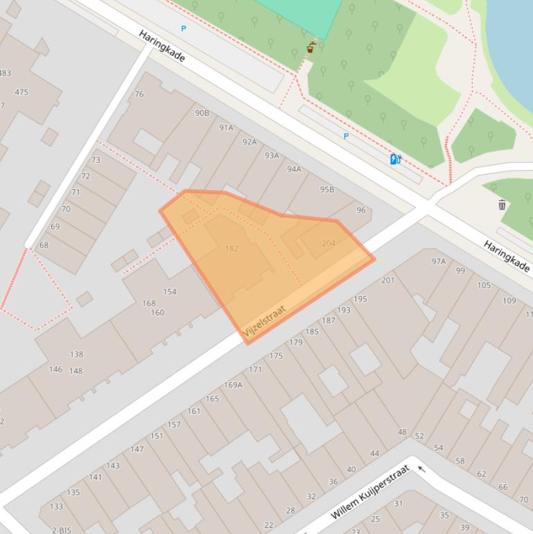 Kaart van postcodegebied 2584GS.