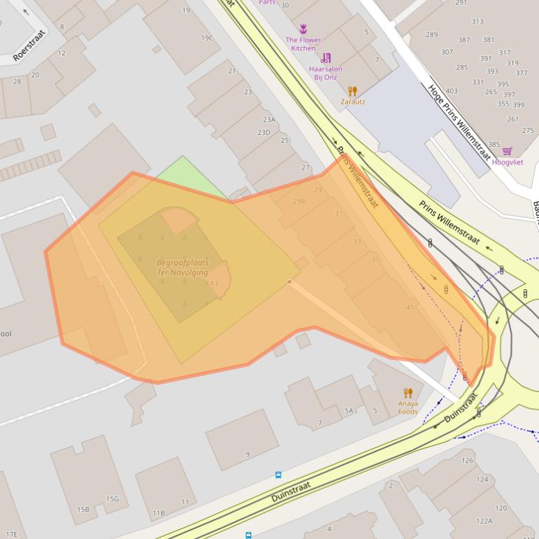 Kaart van postcodegebied 2584HT.