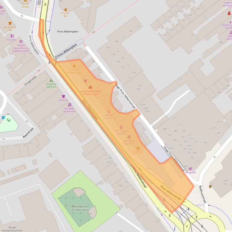 Kaart van postcodegebied 2584HV.