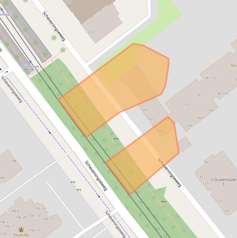 Kaart van postcodegebied 2584KA.