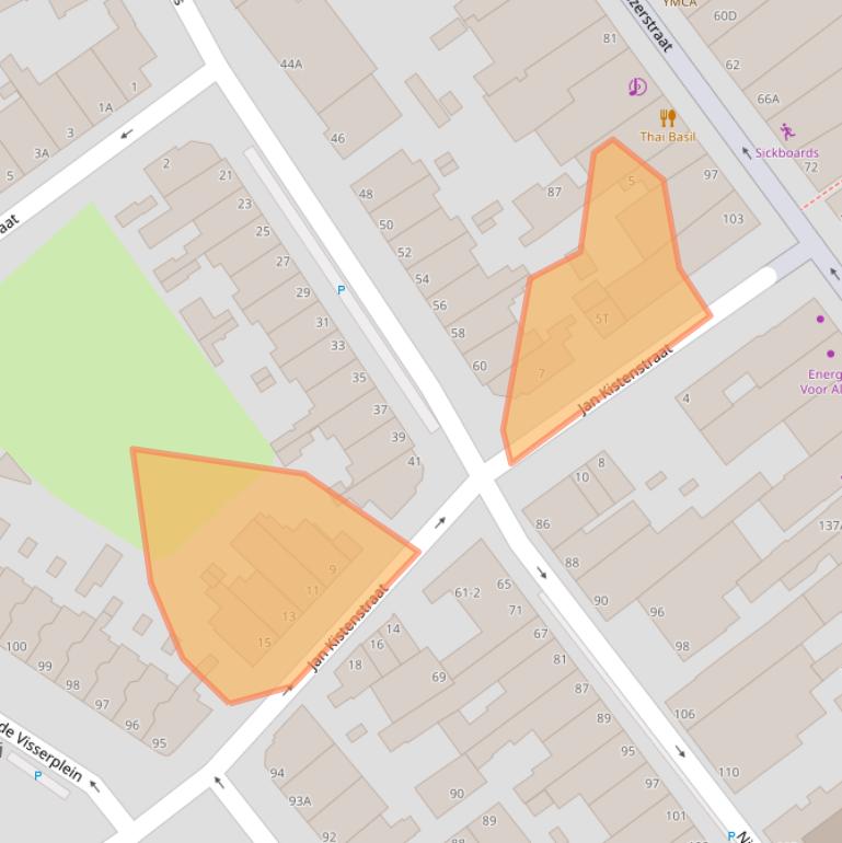 Kaart van postcodegebied 2584RN.