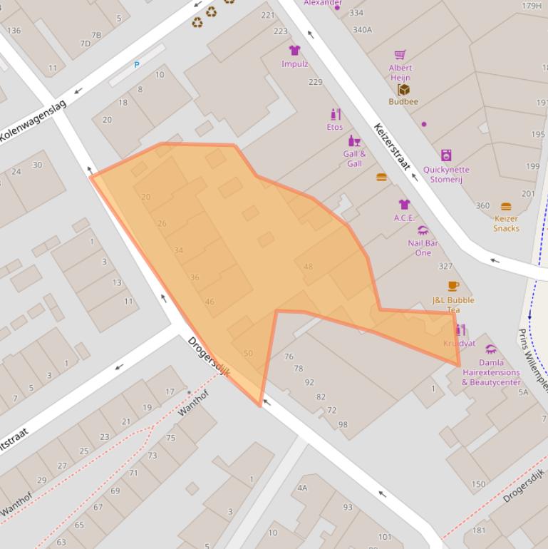 Kaart van postcodegebied 2584SX.