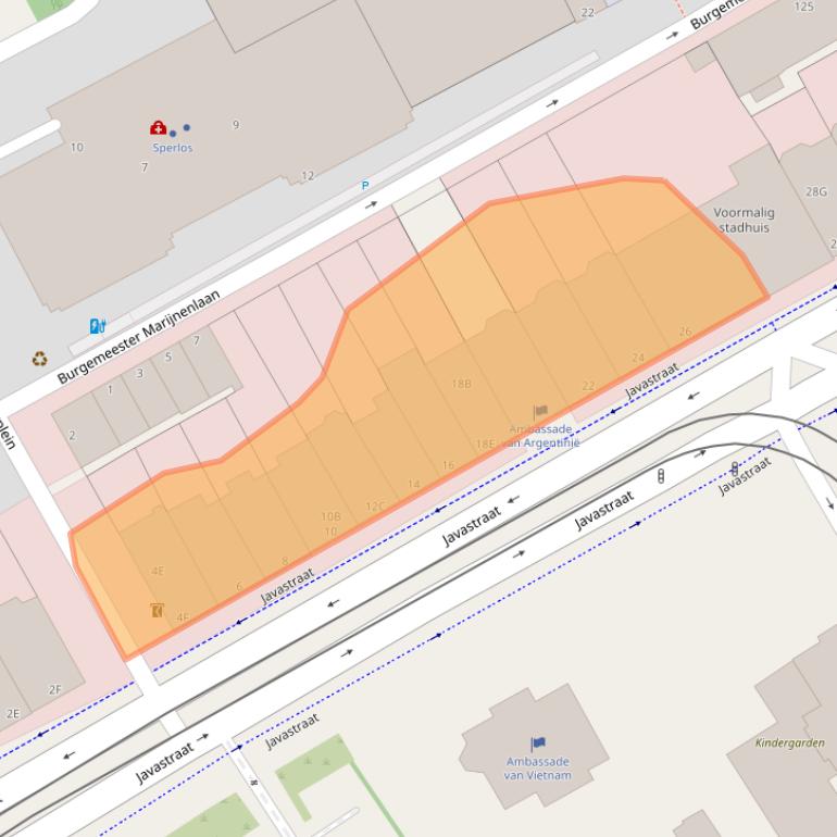 Kaart van postcodegebied 2585AN.
