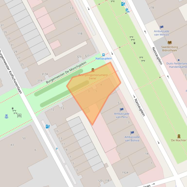 Kaart van postcodegebied 2585BC.