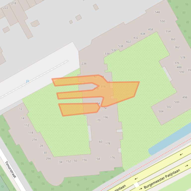 Kaart van postcodegebied 2585BS.