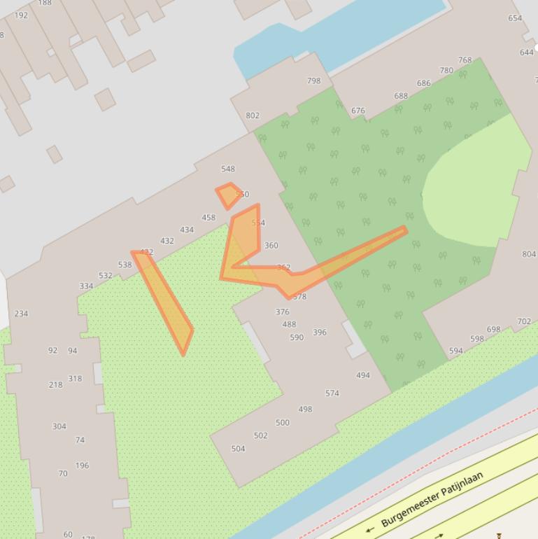 Kaart van postcodegebied 2585BW.