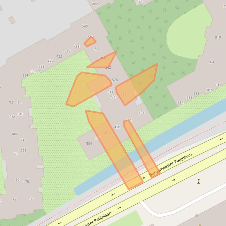 Kaart van postcodegebied 2585BX.