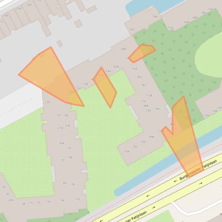 Kaart van postcodegebied 2585BZ.