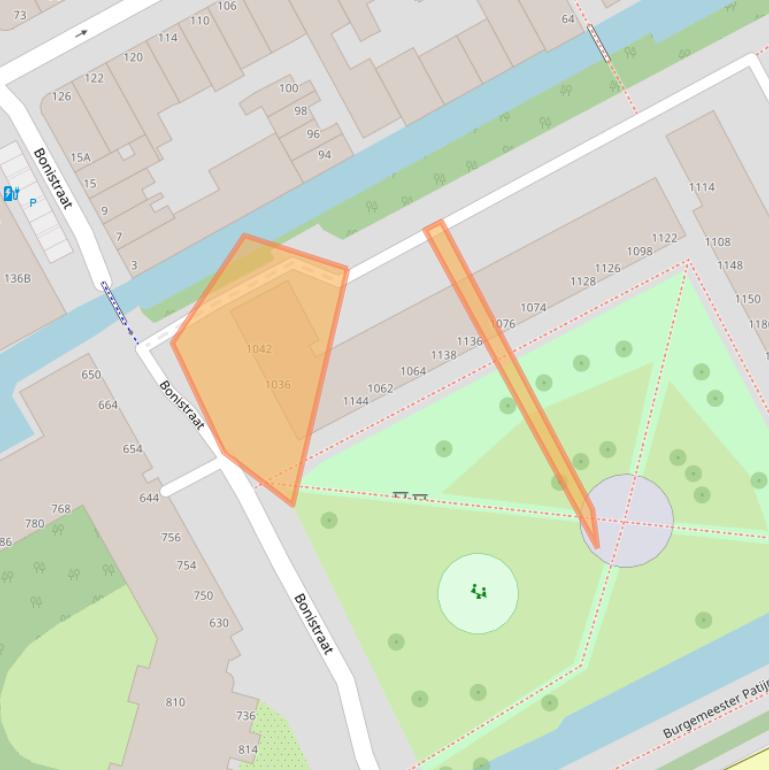 Kaart van postcodegebied 2585CE.