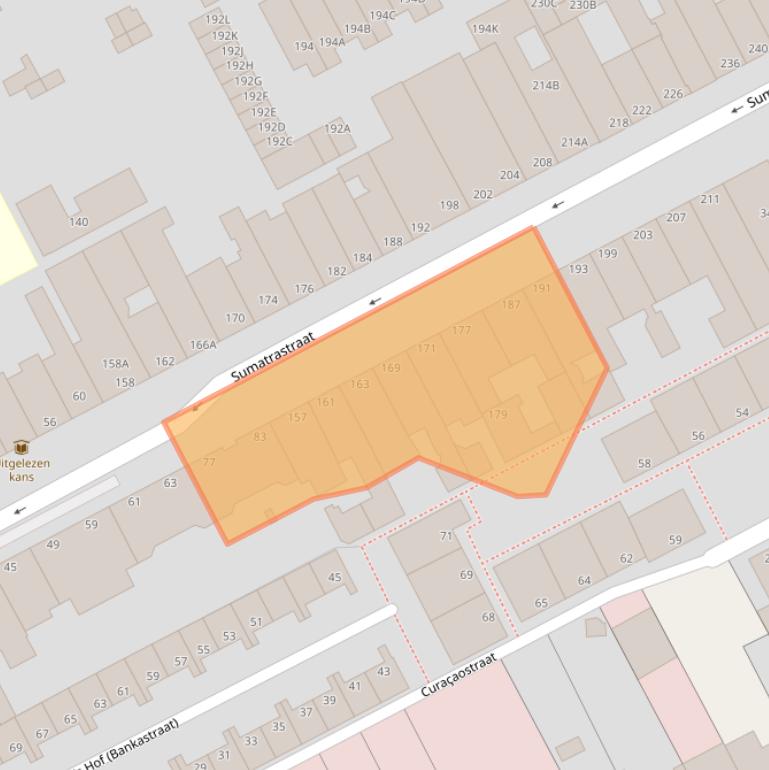 Kaart van postcodegebied 2585CN.