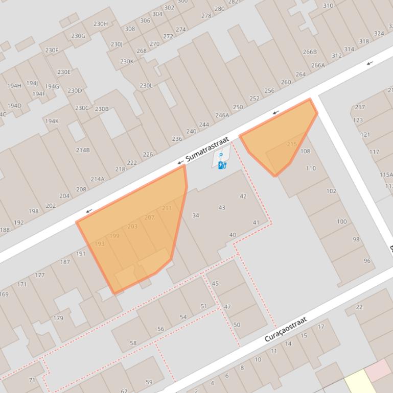 Kaart van postcodegebied 2585CP.