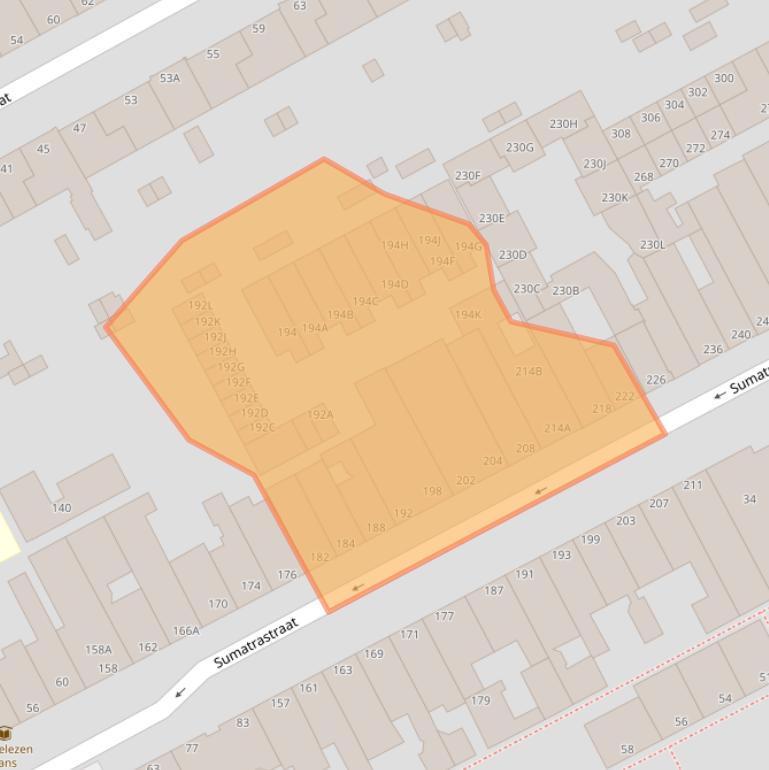 Kaart van postcodegebied 2585CV.