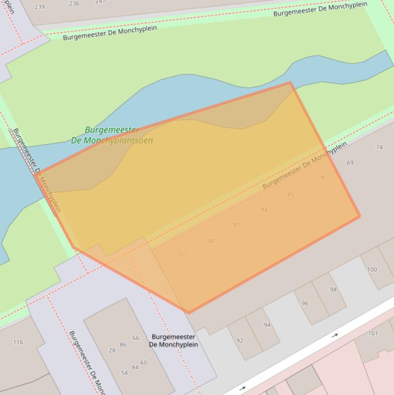 Kaart van postcodegebied 2585DE.