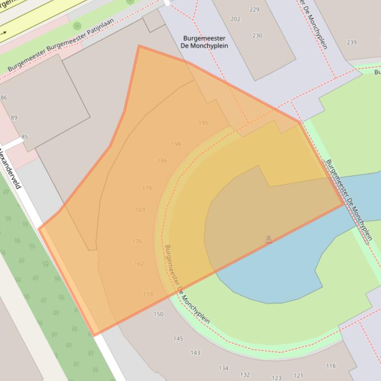 Kaart van postcodegebied 2585DH.