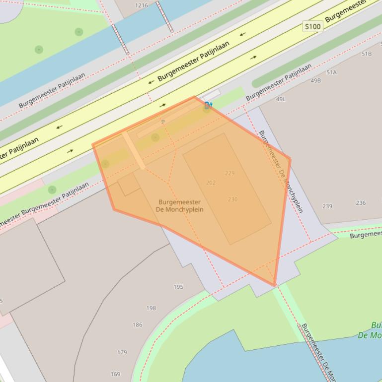 Kaart van postcodegebied 2585DJ.