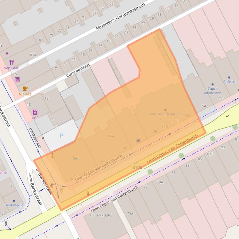 Kaart van postcodegebied 2585GB.