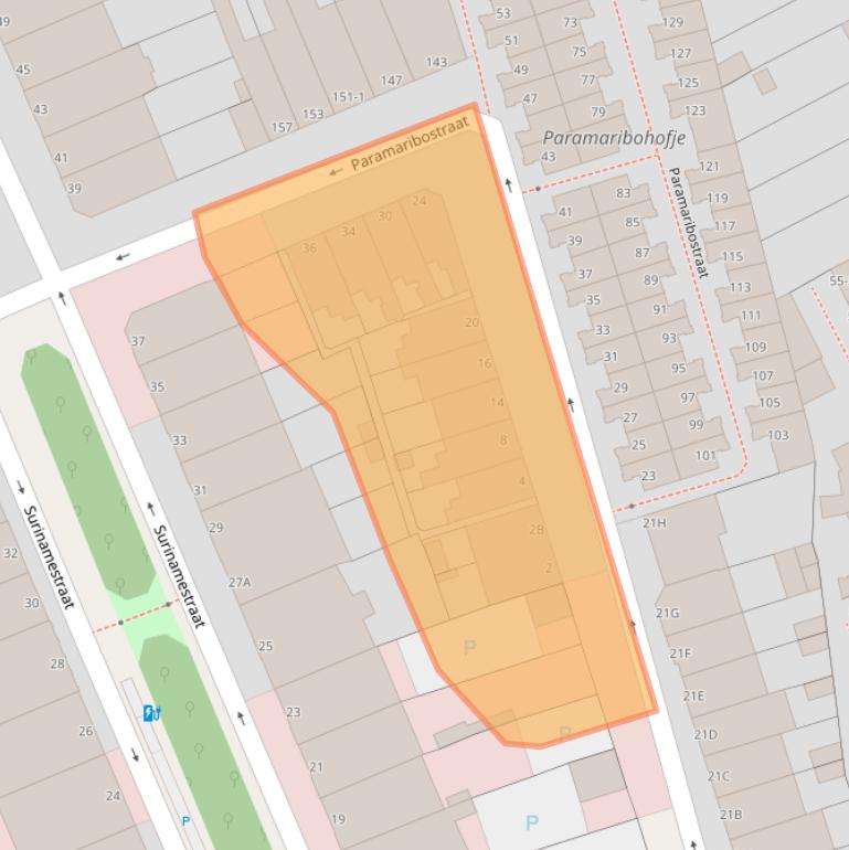 Kaart van postcodegebied 2585GN.