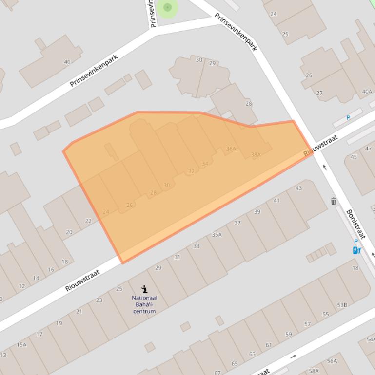 Kaart van postcodegebied 2585HB.