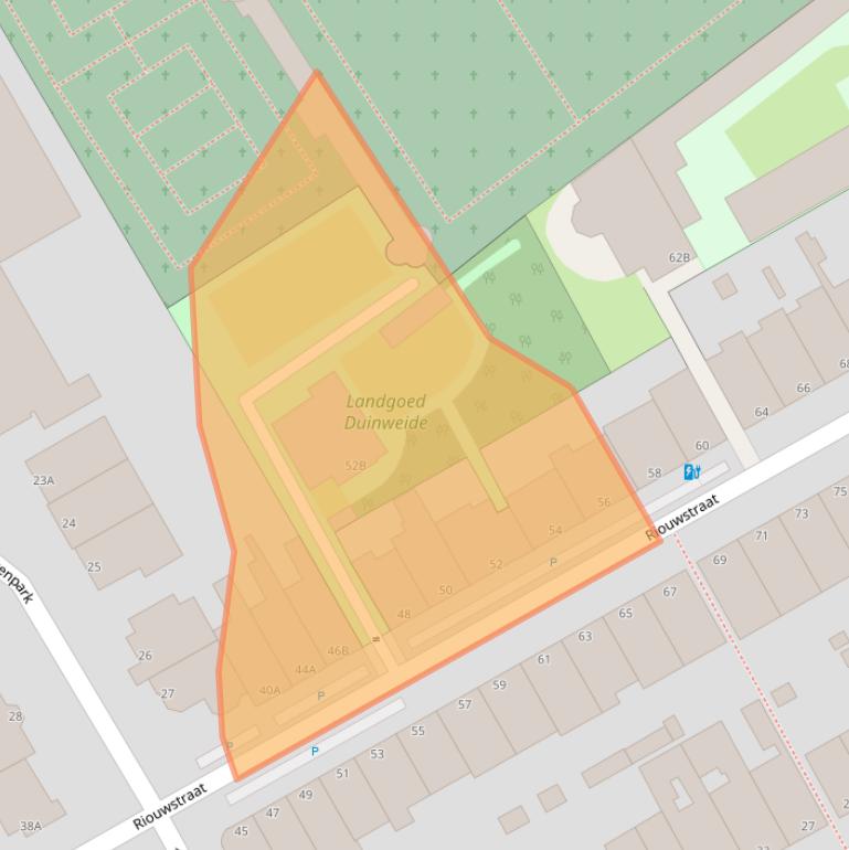 Kaart van postcodegebied 2585HC.