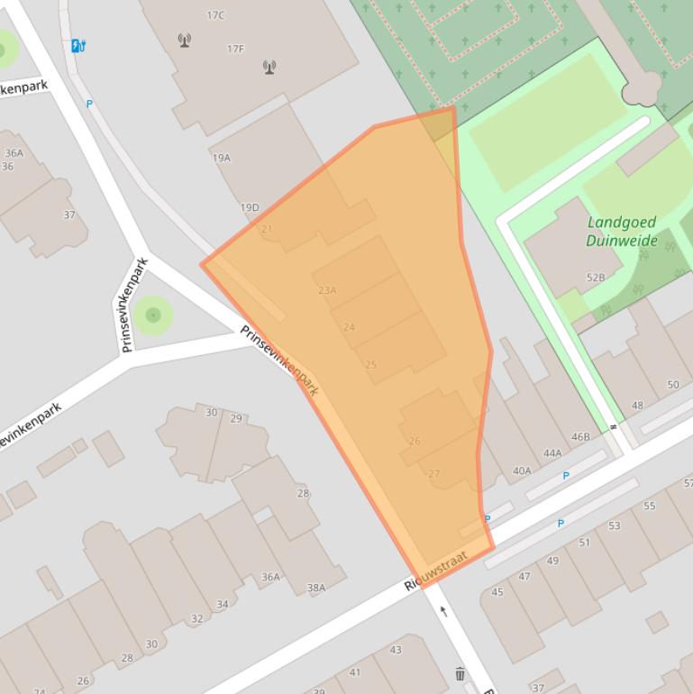 Kaart van postcodegebied 2585HL.