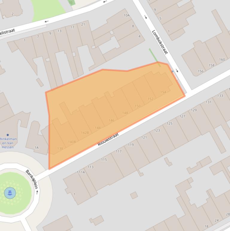 Kaart van postcodegebied 2585HV.