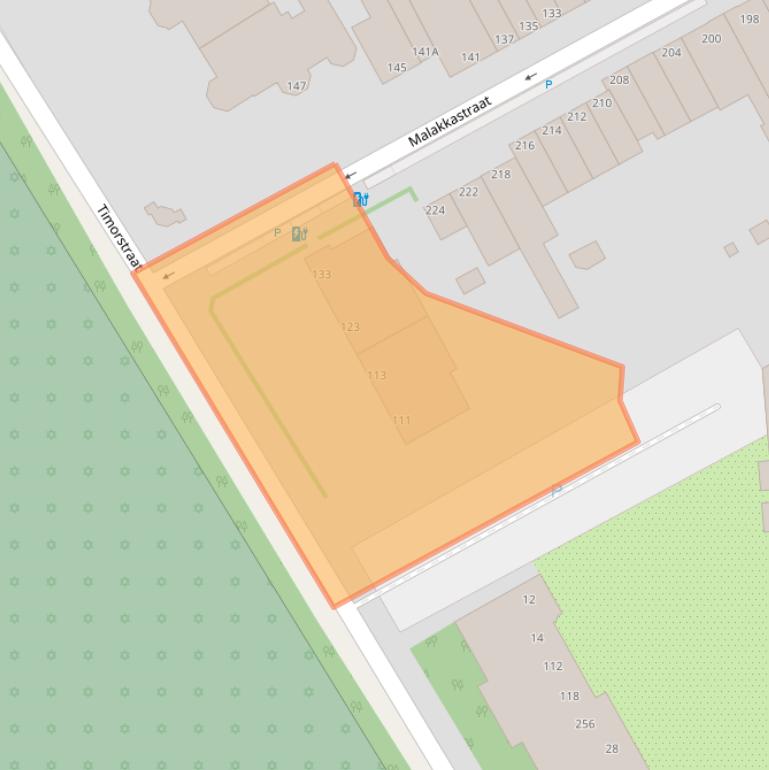 Kaart van postcodegebied 2585SE.