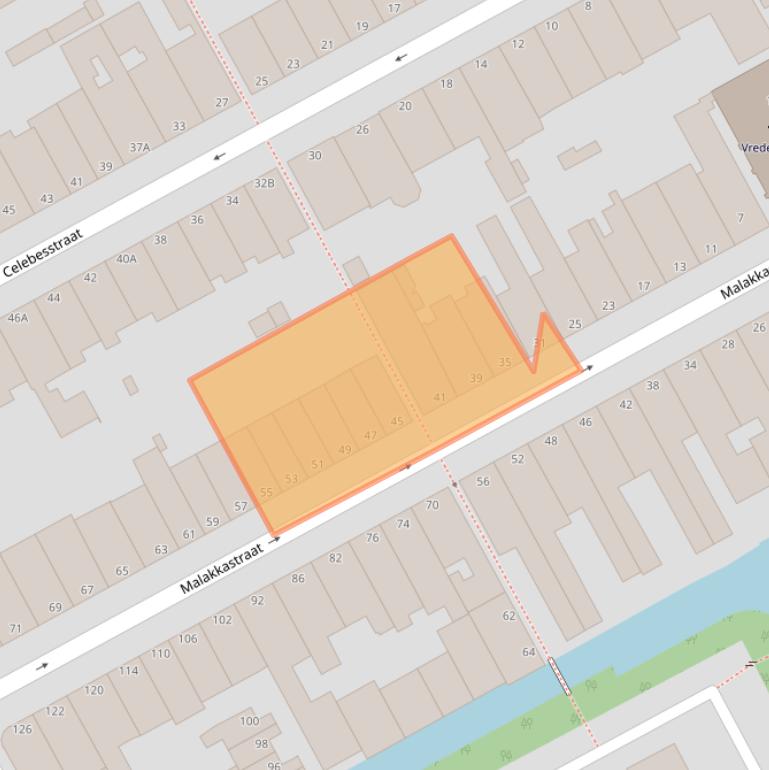 Kaart van postcodegebied 2585SH.