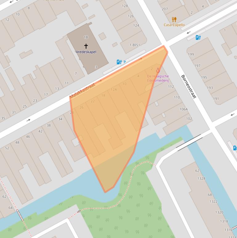 Kaart van postcodegebied 2585SN.